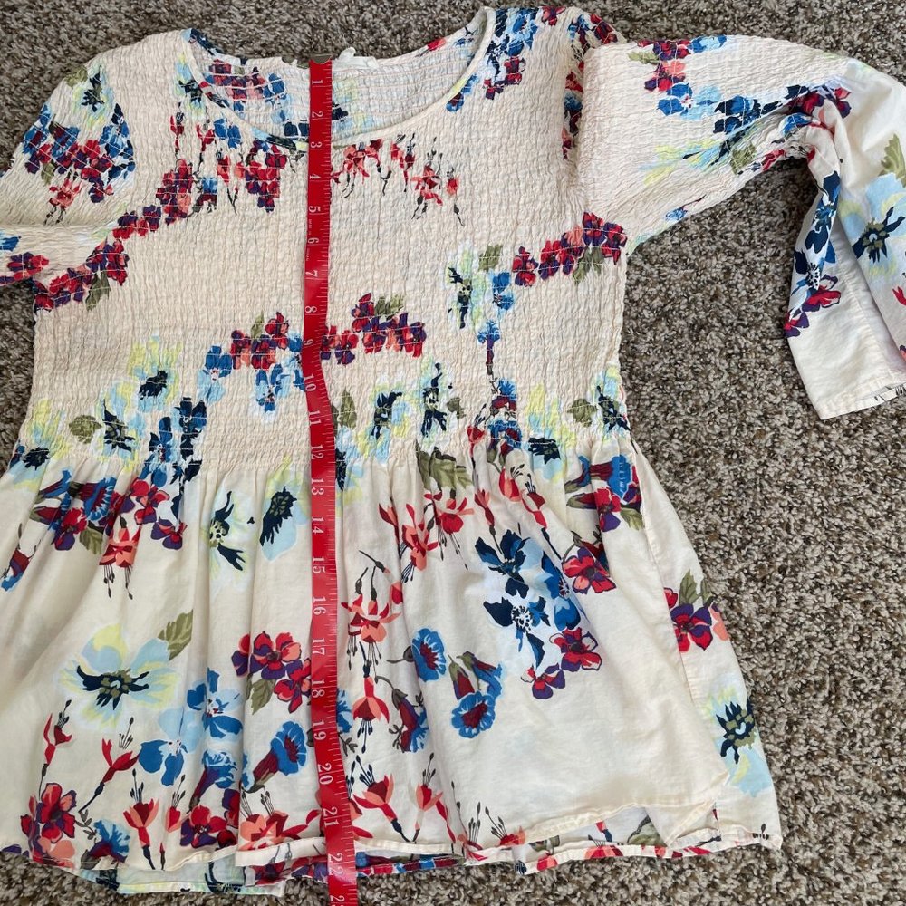 Jane & Delancey Smocked Floral Boho Baby Doll Top - Picture 9 of 10